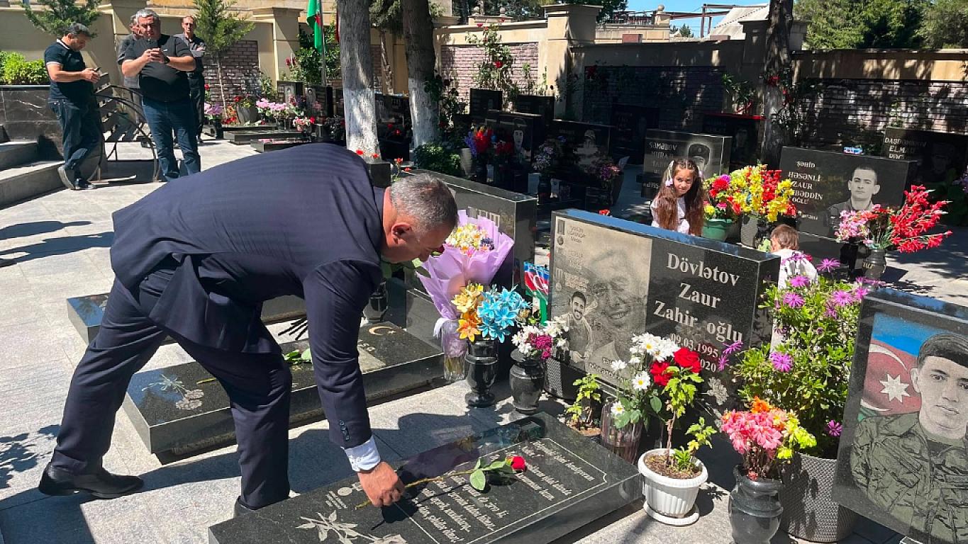  Şəhid Zaur Həsənlinin anım mərasimi keçirilib